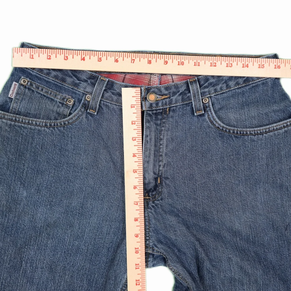 Carhartt‎ Men's Flannel-Lined Jeans - Relaxed Fit - Medium Blue W33